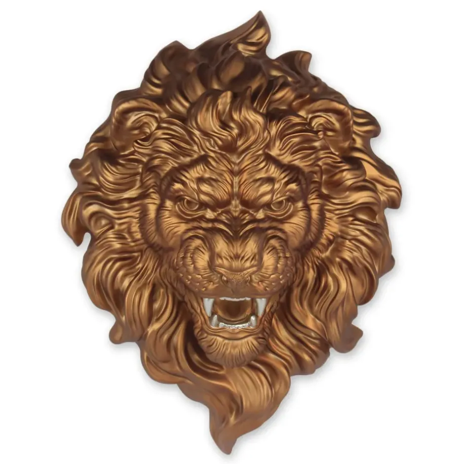 Statues & Sculptures Wall Art|Animals^Desert Lion 49cm Bronze Resin Wall Sculpture
