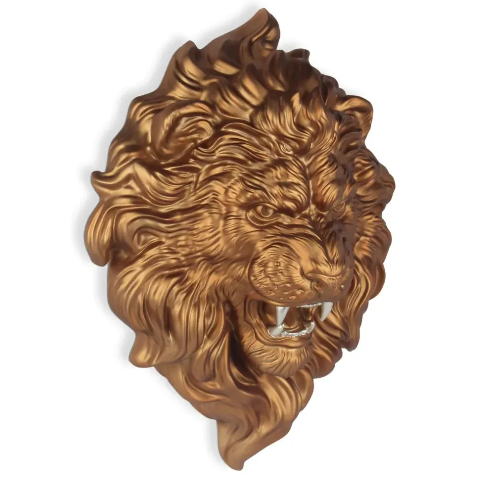 Statues & Sculptures Wall Art|Animals^Desert Lion 49cm Bronze Resin Wall Sculpture