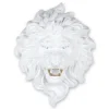 Statues & Sculptures Wall Art|Animals^Desert Lion 49cm White Resin Wall Sculpture
