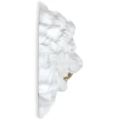 Statues & Sculptures Wall Art|Animals^Desert Lion 49cm White Resin Wall Sculpture