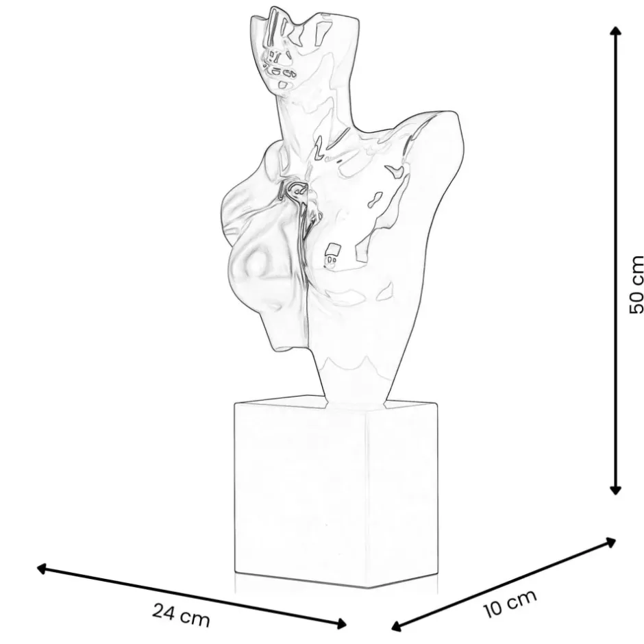 Statues & Sculptures Figurative|Table Top^Divided Diva 50cm Black Resin Indoor Sculpture