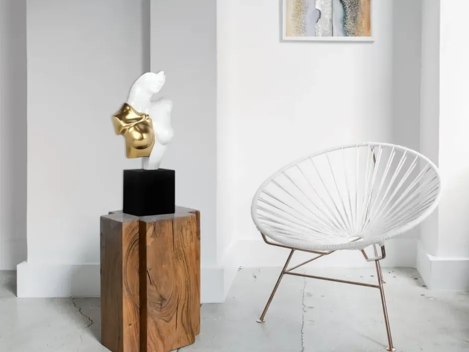 Statues & Sculptures Figurative|Table Top^Divided Diva 50cm White Resin Indoor Sculpture