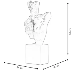 Statues & Sculptures Figurative|Table Top^Divided Diva 50cm White Resin Indoor Sculpture