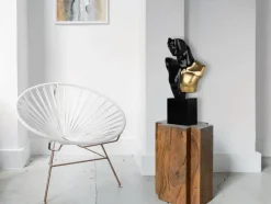 Statues & Sculptures Figurative|Table Top^Divided Titan 52cm Black Resin Indoor Sculpture