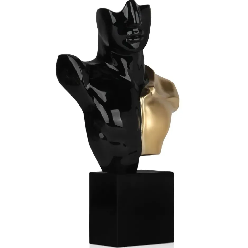 Statues & Sculptures Figurative|Table Top^Divided Titan 52cm Black Resin Indoor Sculpture