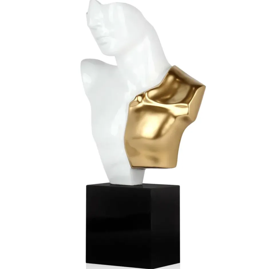 Statues & Sculptures Figurative|Table Top^Divided Titan 52cm White Resin Indoor Sculpture