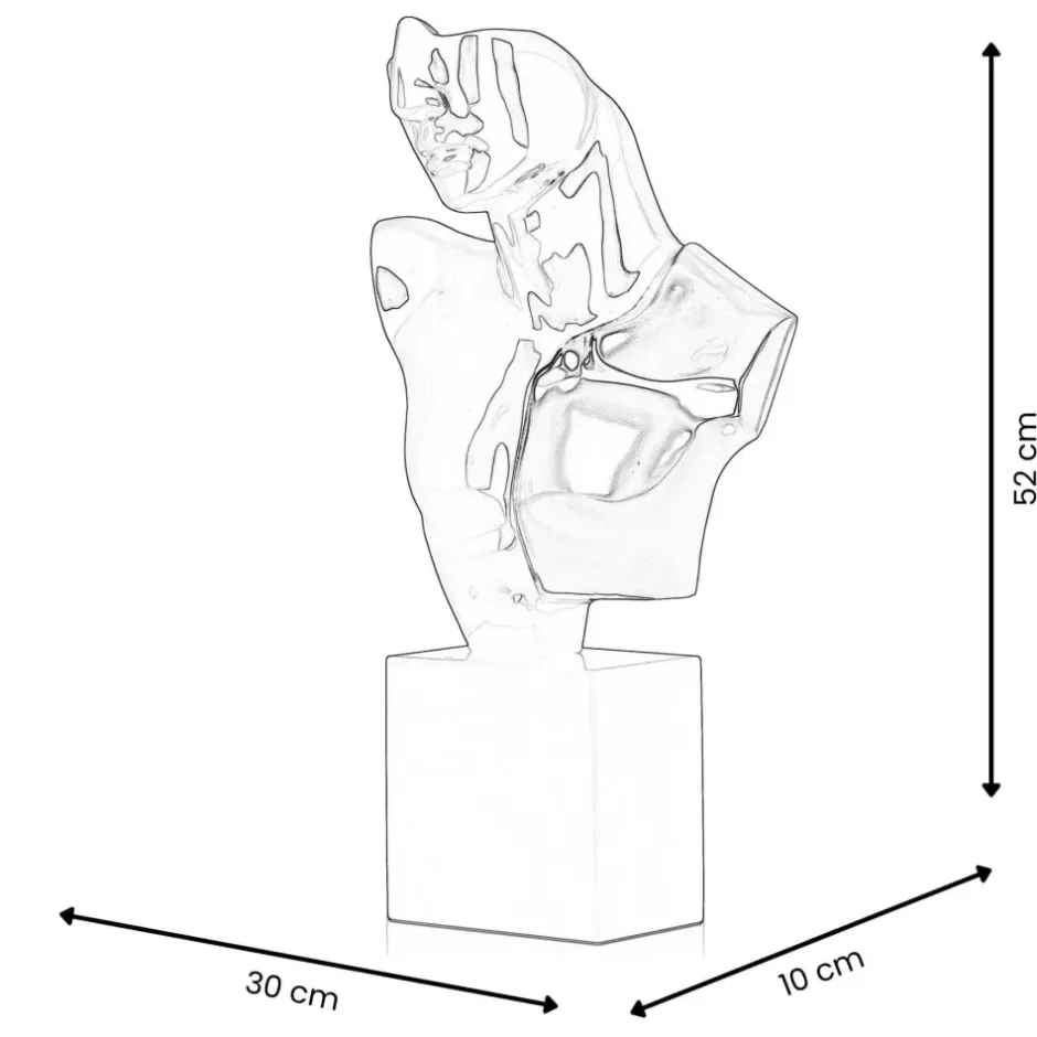 Statues & Sculptures Figurative|Table Top^Divided Titan 52cm White Resin Indoor Sculpture