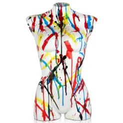 Statues & Sculptures Figurative|Table Top^Divine Torso 50cm Multicolour Resin Indoor Sculpture