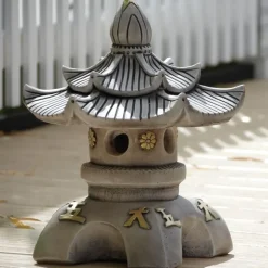 Statues & Sculptures Pagodas^Double Top Japanese Pagoda Stone Garden Ornament