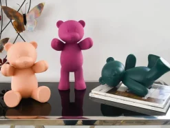 Statues & Sculptures Table Top|Animals^Dream Bear 22cm Pink Resin Indoor Sculpture