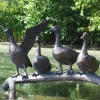 Statues & Sculptures Ducks^Duck Voyage Bronze Metal Garden Ornament