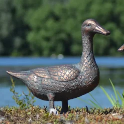 Statues & Sculptures Ducks^Ducks Aged Bronze Garden Ornaments