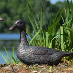 Statues & Sculptures Ducks^Ducks Aged Bronze Garden Ornaments
