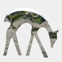 Statues & Sculptures Wildlife|Stags & Deers^Dynamic Deer 91cm Metal Garden Sculpture