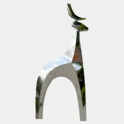 Statues & Sculptures Wildlife|Stags & Deers^Dynamic Deer 156cm Metal Garden Sculpture