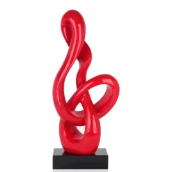 Statues & Sculptures Table Top|Floor Standing^Dynamic Twist 58cm Red Resin Indoor Sculpture