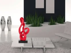 Statues & Sculptures Table Top|Floor Standing^Dynamic Twist 58cm Red Resin Indoor Sculpture