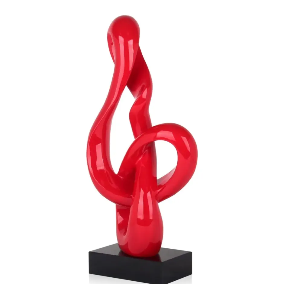 Statues & Sculptures Table Top|Floor Standing^Dynamic Twist 58cm Red Resin Indoor Sculpture