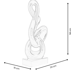 Statues & Sculptures Table Top|Floor Standing^Dynamic Twist 58cm Red Resin Indoor Sculpture