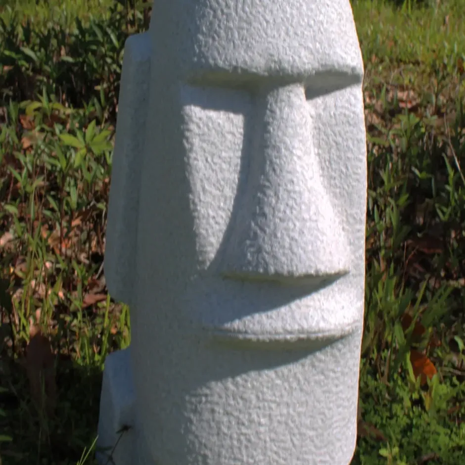Statues & Sculptures Easter Island Heads^Easter Island Head 70cm Granite Resin Garden Ornament