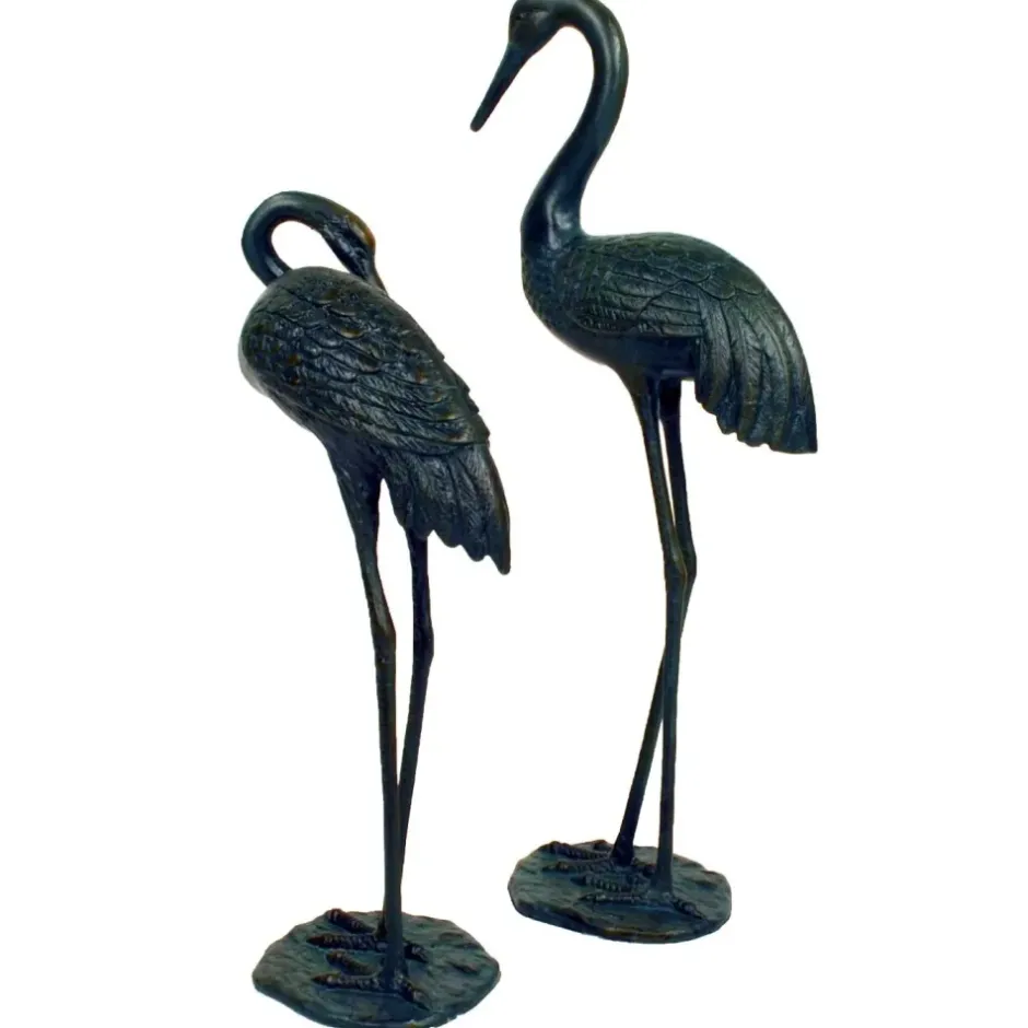Statues & Sculptures Cranes^Elegant Cranes Bronze Metal Garden Ornaments