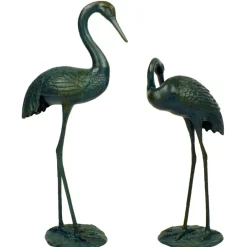 Statues & Sculptures Cranes^Elegant Cranes Bronze Metal Garden Ornaments