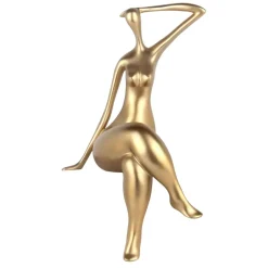 Statues & Sculptures Figurative|Table Top^Elegant Grace 38cm Gold Resin Indoor Sculpture
