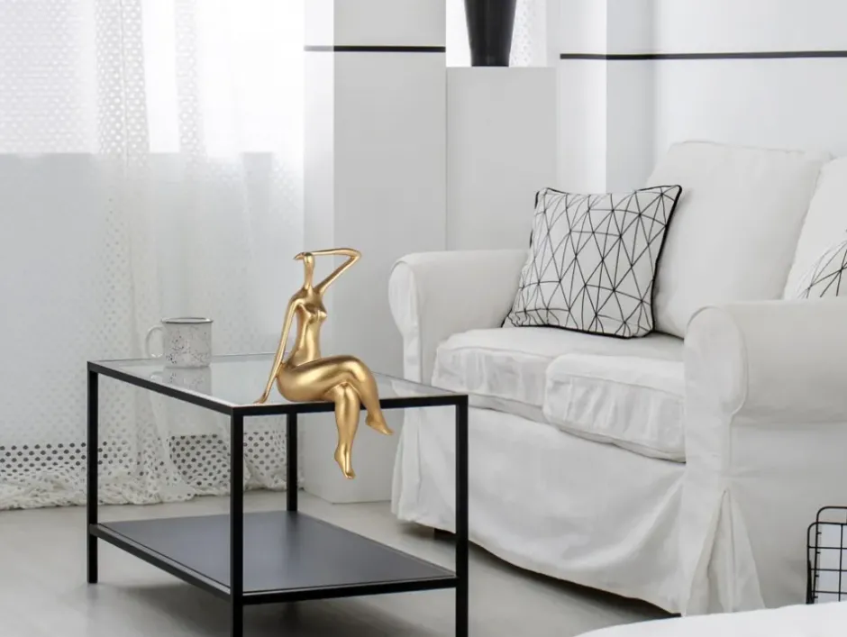 Statues & Sculptures Figurative|Table Top^Elegant Grace 38cm Gold Resin Indoor Sculpture