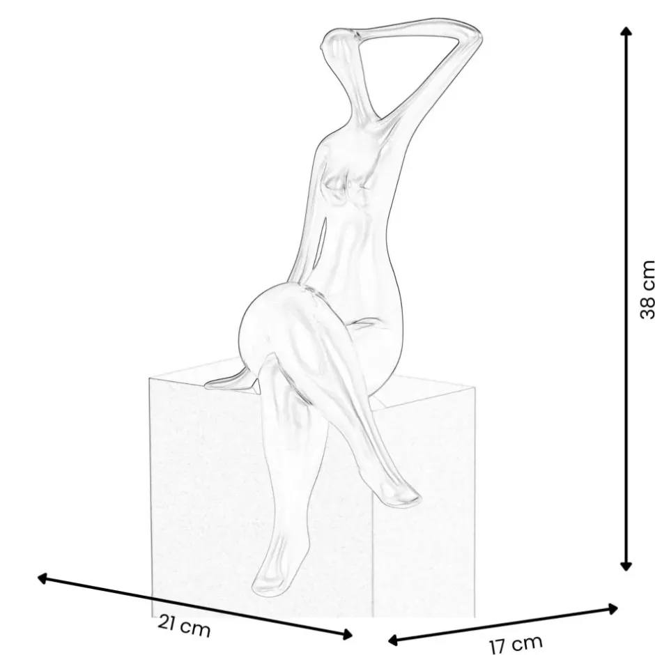 Statues & Sculptures Figurative|Table Top^Elegant Grace 38cm Gold Resin Indoor Sculpture