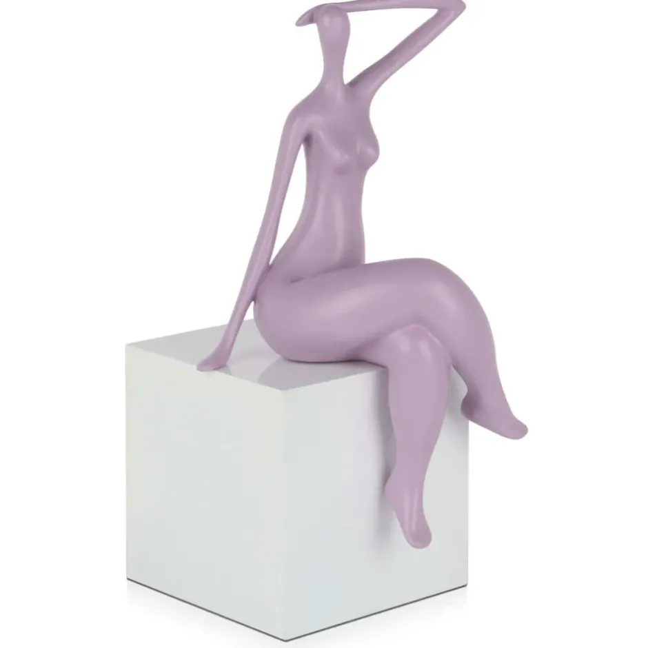 Statues & Sculptures Figurative|Table Top^Elegant Grace 38cm Violet Resin Indoor Sculpture