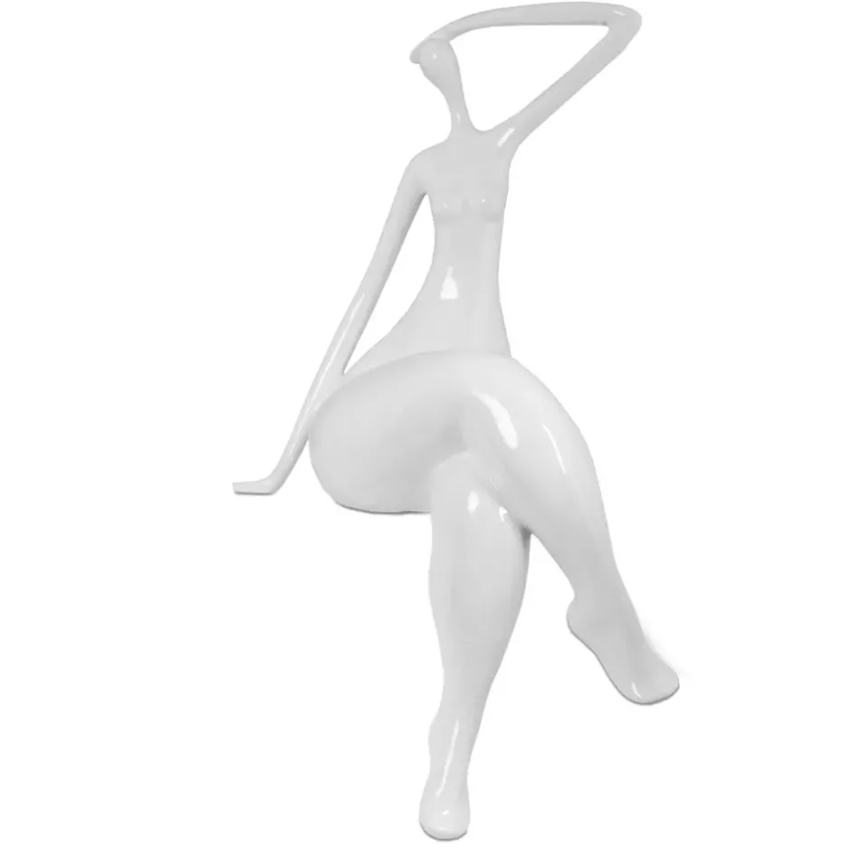 Statues & Sculptures Figurative|Table Top^Elegant Grace 75cm White Resin Indoor Sculpture