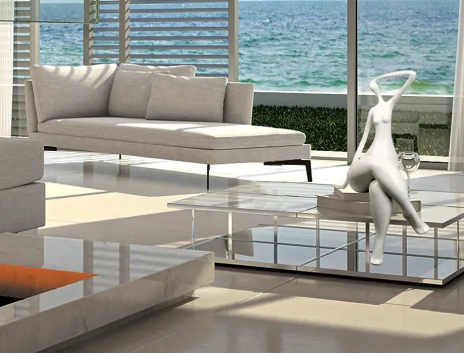 Statues & Sculptures Figurative|Table Top^Elegant Grace 75cm White Resin Indoor Sculpture