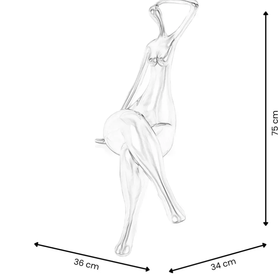Statues & Sculptures Figurative|Table Top^Elegant Grace 75cm White Resin Indoor Sculpture