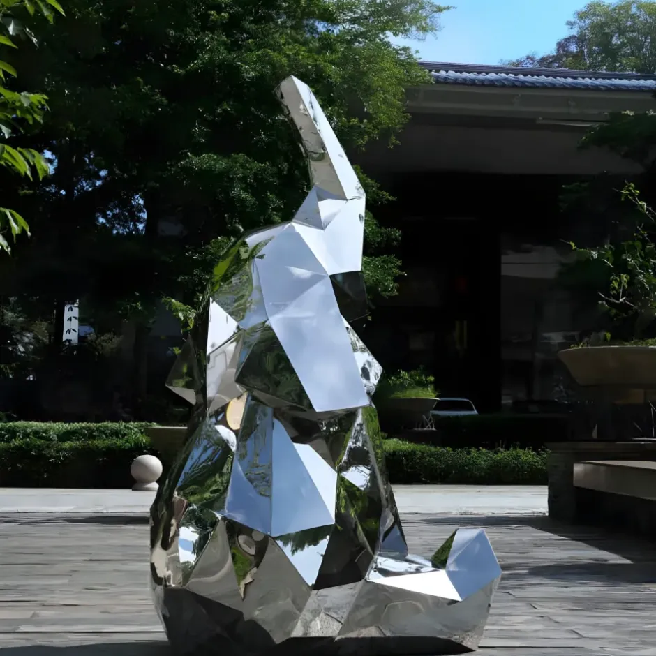 Statues & Sculptures Wildlife|Contemporary^Elephant 198cm Geometric Metal Garden Sculpture