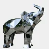 Statues & Sculptures Wildlife|Contemporary^Elephant 190cm Geometric Metal Garden Sculpture