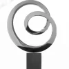Statues & Sculptures Contemporary|Contemporary^Ellipse 64cm Metal Stainless Steel Indoor Sculpture