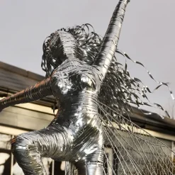 Statues & Sculptures Fairies^Elvina Fairy 90cm Metal Wire Garden Sculpture