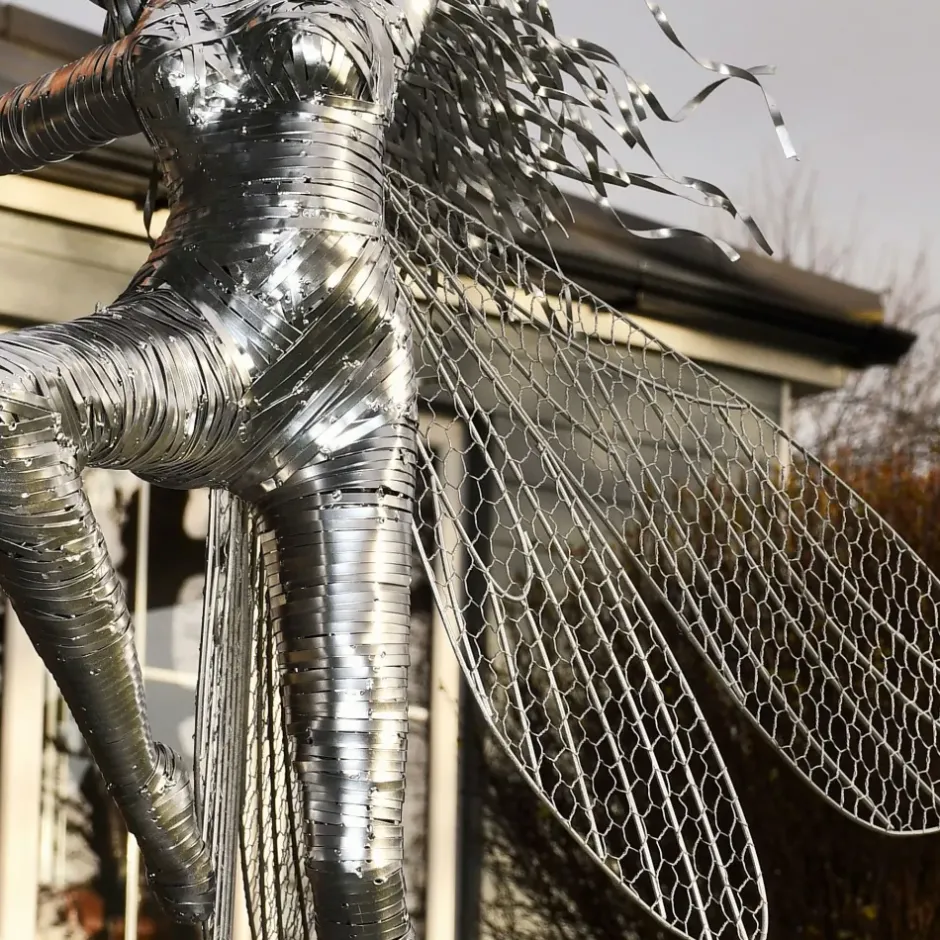 Statues & Sculptures Fairies^Elvina Fairy Metal Wire Garden Sculpture