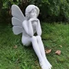 Statues & Sculptures Fairies^Enchanted Fairy 60cm Marble Resin Garden Statue