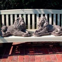 Statues & Sculptures Wildlife|Lions^English Lions Stone Garden Statues