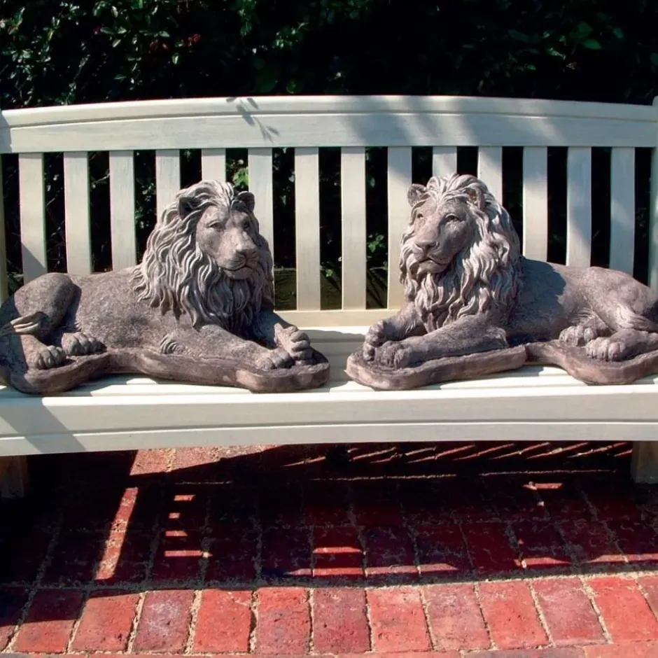 Statues & Sculptures Wildlife|Lions^English Lions Stone Garden Statues