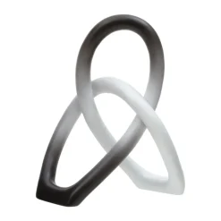 Statues & Sculptures Table Top|Abstract^Eternal Curves 19cm Black & White Resin Indoor Sculpture