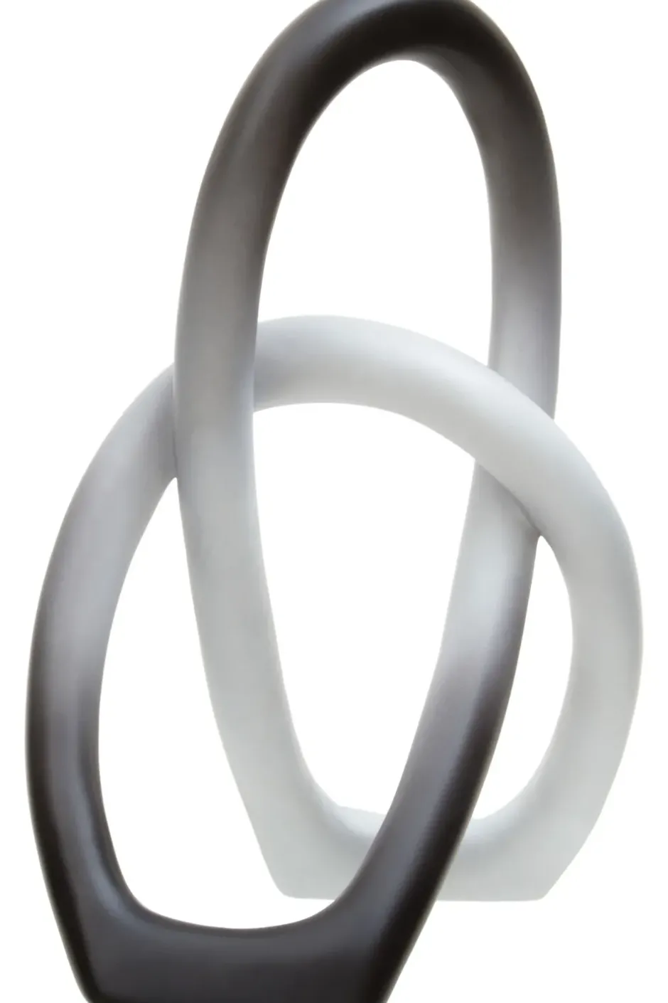 Statues & Sculptures Table Top|Abstract^Eternal Curves 19cm Black & White Resin Indoor Sculpture