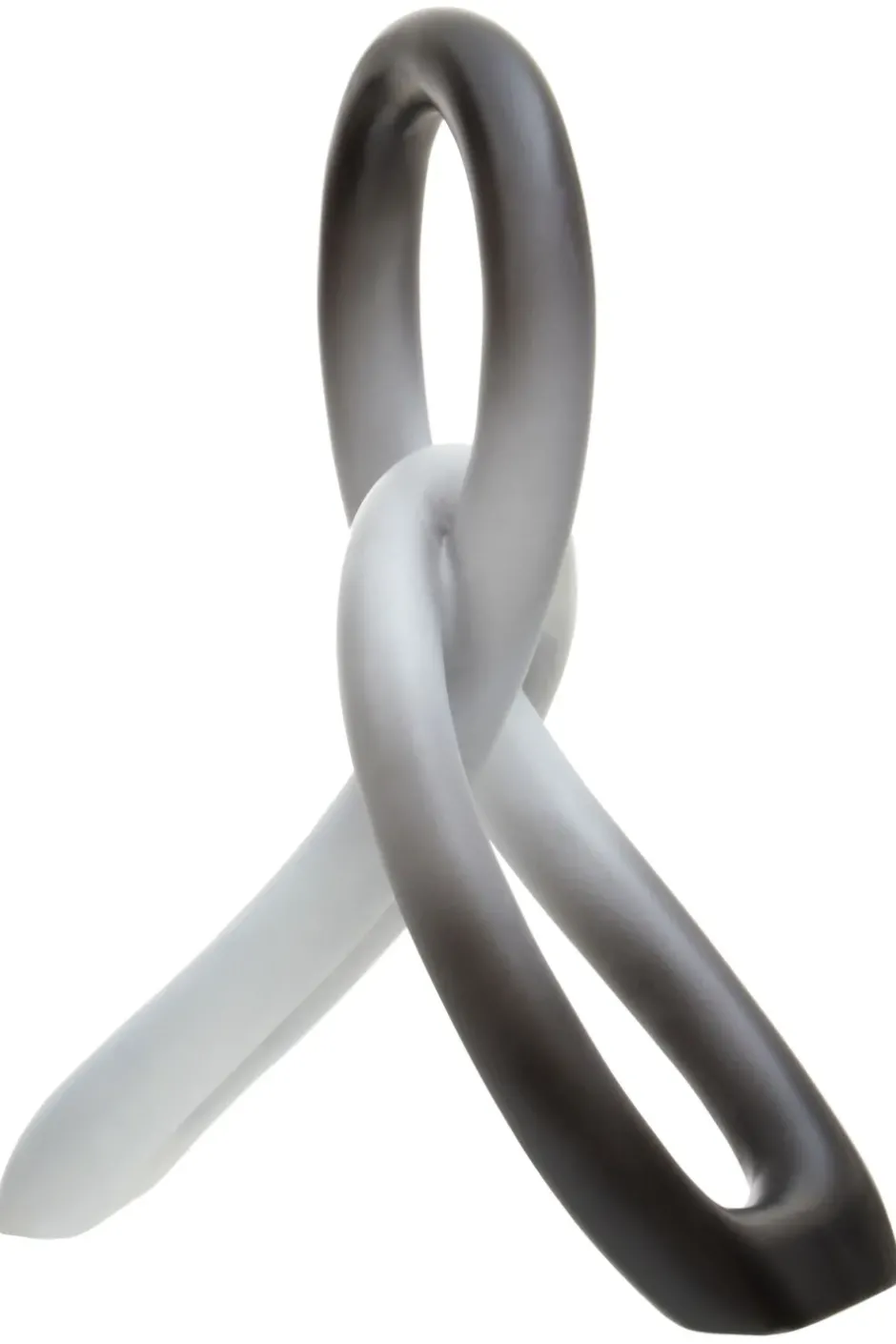 Statues & Sculptures Table Top|Abstract^Eternal Curves 19cm Black & White Resin Indoor Sculpture