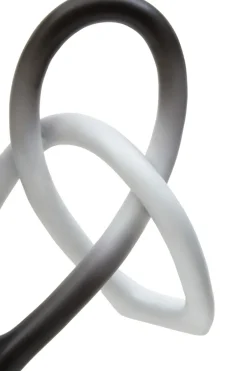 Statues & Sculptures Table Top|Abstract^Eternal Curves 19cm Black & White Resin Indoor Sculpture
