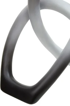 Statues & Sculptures Table Top|Abstract^Eternal Curves 19cm Black & White Resin Indoor Sculpture