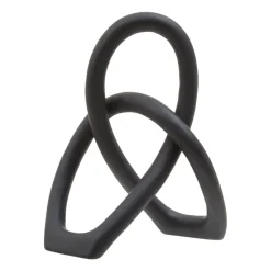 Statues & Sculptures Table Top|Abstract^Eternal Curves 19cm Black Resin Indoor Sculpture