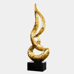 Statues & Sculptures Giant|Floor Standing^Eternal Flame 173cm Gold Metal Garden Sculpture