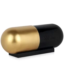 Statues & Sculptures Table Top|Contemporary^Eternal Health Pill 13cm Gold Resin Indoor Sculpture