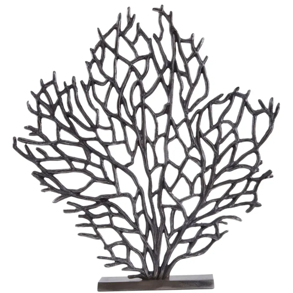 Statues & Sculptures Table Top|Contemporary^Euphoric Coral 53cm Black Metal Indoor Sculpture